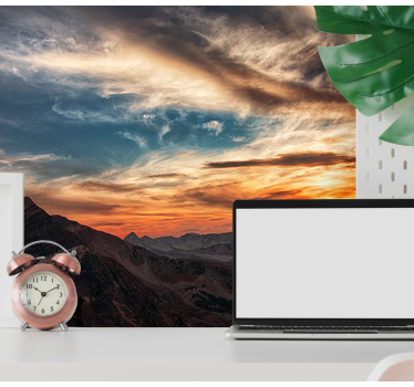 Muntele fototapet apus de munte grandios - TenStickers