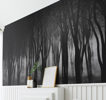 Mural de perete cu fotografie de pădure ceață - TenStickers