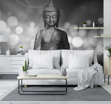 Murală de argint buddha - TenStickers