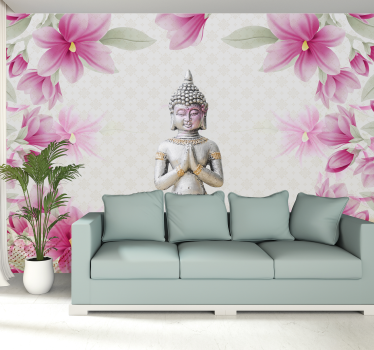 Murală de buddha de flori - TenStickers