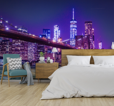 Murală de noapte new york - TenStickers