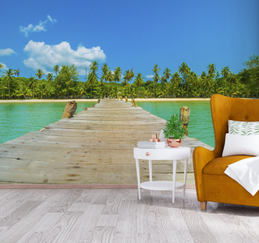 Murală de peisaj cu vedere tropicală - TenStickers