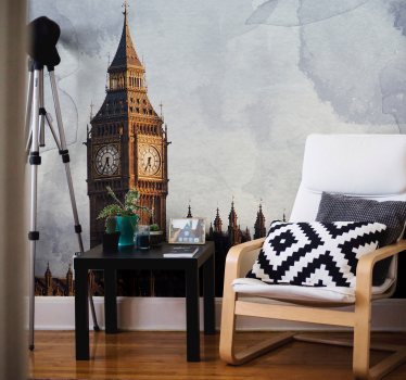Obiective turistice big ben în londra skyline murală - TenStickers