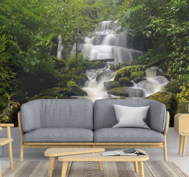 Pădure și cascade mural peisaj - TenStickers