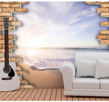 Perete rupt 3d imagine personalizabilă fototapetpersonalizate - TenStickers