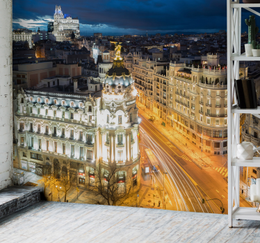 Pictură murală din madrid gran via - TenStickers