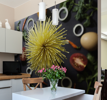 Pictură murală din oraș spaghetti - TenStickers