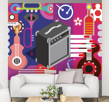 Picturi murale retro pop pentru dormitoare - TenStickers