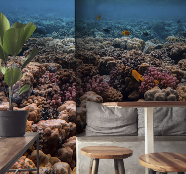 Reef de corali și pește roșu peisaj mural - TenStickers