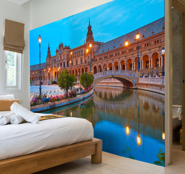 Sevilla în tapet mural mural seara - TenStickers