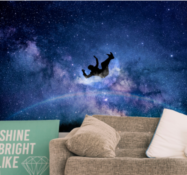 Spațiul fototapet călătorie cosmică plutitoare - TenStickers