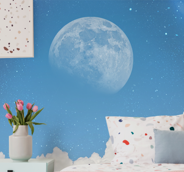 Spațiul fototapet peisajul lunar de seară - TenStickers