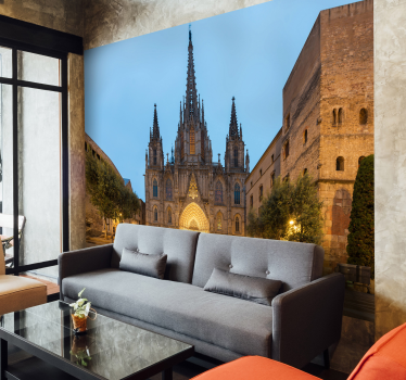 Tapet catedrala barcelona salon - TenStickers