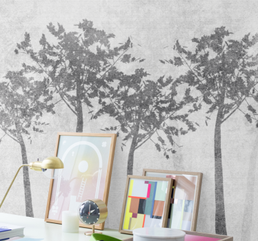 Tapet copac stil scandinav nuante copac - TenStickers
