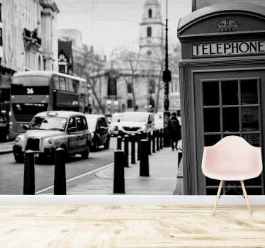 Tapet foto alb-negru din londra - TenStickers
