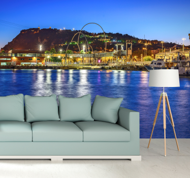 Tapet foto barcelona atardecer montjuic lounge - TenStickers