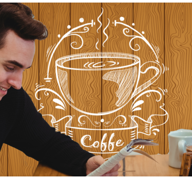 Tapet mural cu panouri din lemn de cafea - TenStickers
