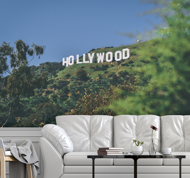 Tapet mural cu semn de hollywood - TenStickers