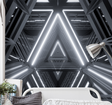 Tapet mural futurist tunel 3d modern - TenStickers