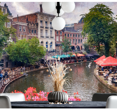 Tapet mural olanda canalul utrecht - TenStickers