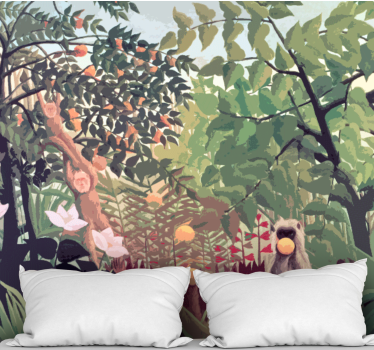 Tapet mural tropical vintage jungla gradina padure - TenStickers