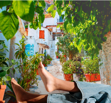 Tapet mural vechi de stradă mediteraneană - TenStickers
