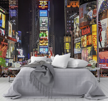 Times square new york skyline mural - TenStickers