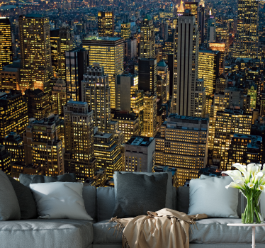 Zgârie-nori aeriene tapet mural din new york - TenStickers
