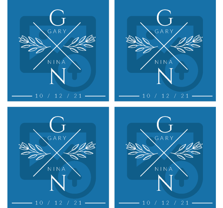 Coaster de nunta personalizat cu poza - TenStickers