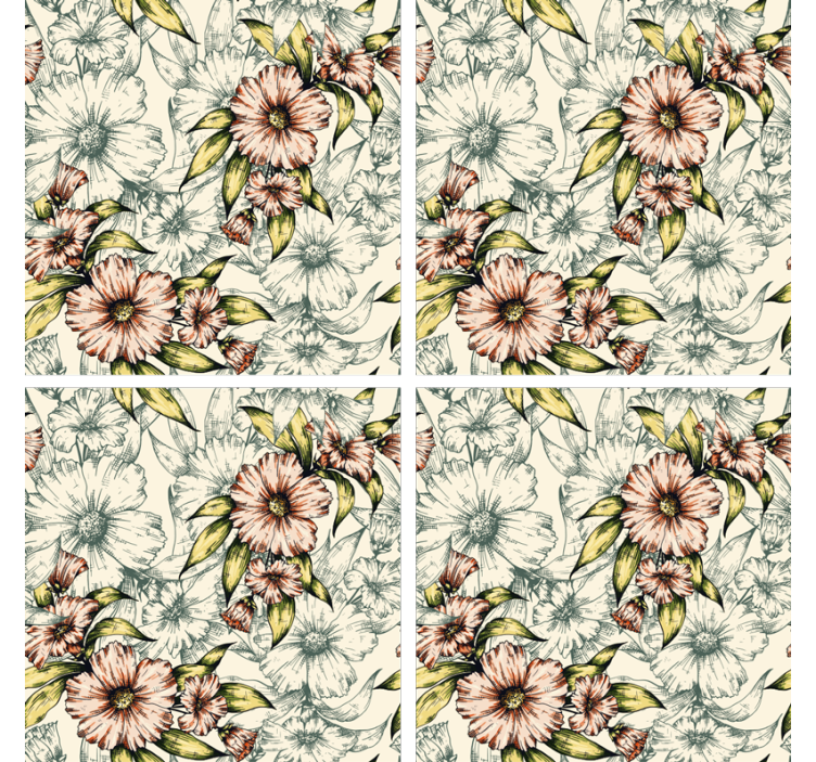 Coaster vintage cu imprimeu floral - TenStickers