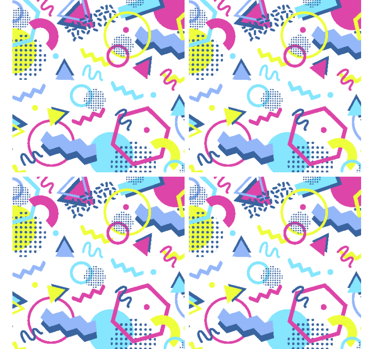 Suporturi pahare geeks cu modele geometrice colorate - TenStickers