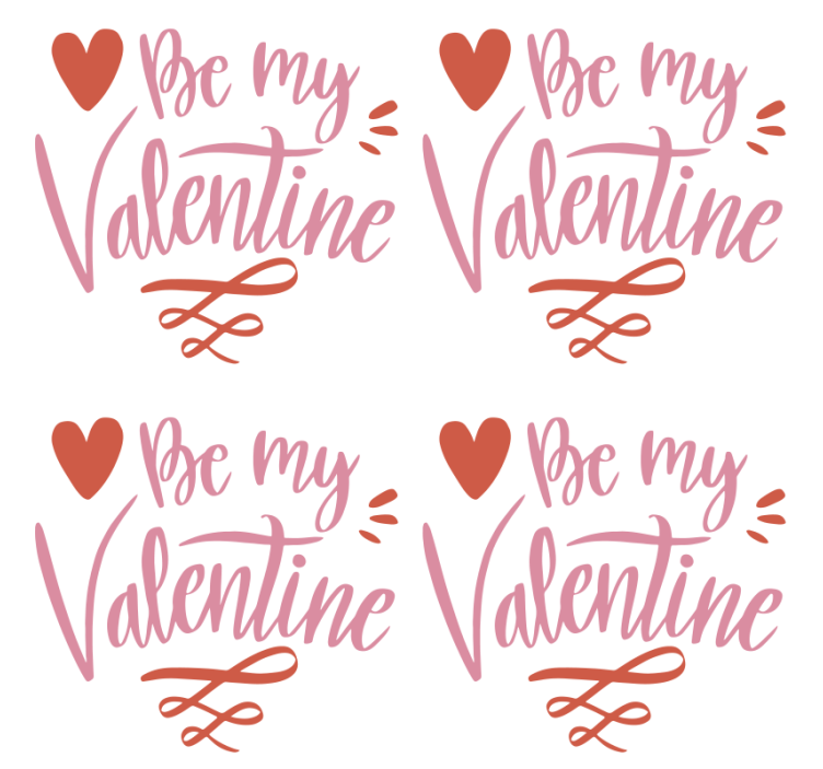 Suporturi pahare cu fraze grafica inimii de valentine - TenStickers