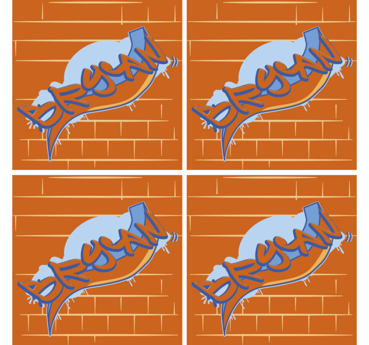 Suporturi pahare moderne fundal graffiti urban - TenStickers