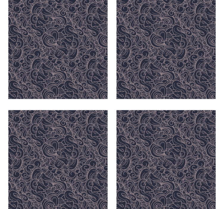 Suporturi pahare cu model abstract complicat - TenStickers