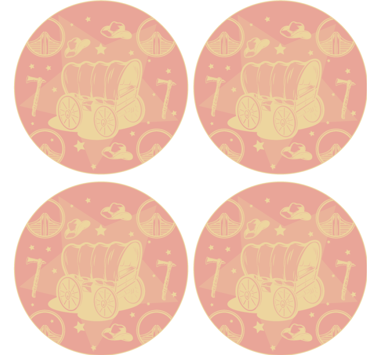 Suporturi pahare geeks design vagon retro - TenStickers