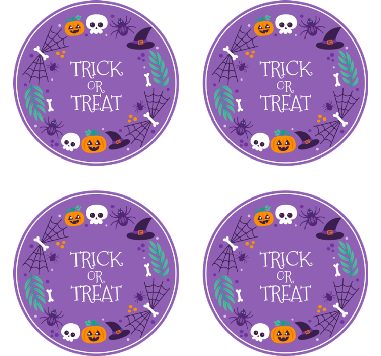 Suporturi pahare de halloween cu design tematic - TenStickers