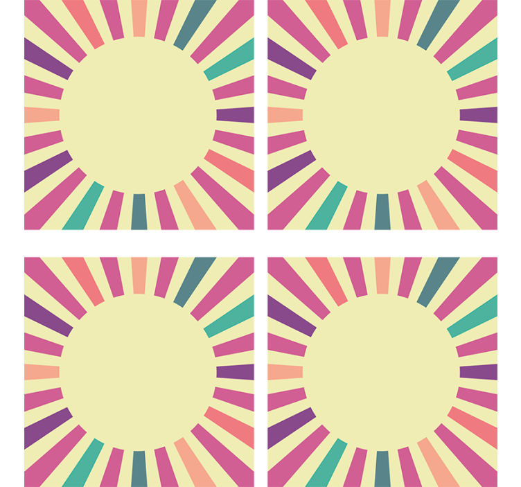 Suporturi pahare moderne element circular geometric - TenStickers