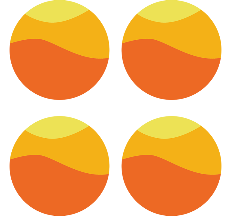 Suporturi pahare straturi colorate ondulate - TenStickers