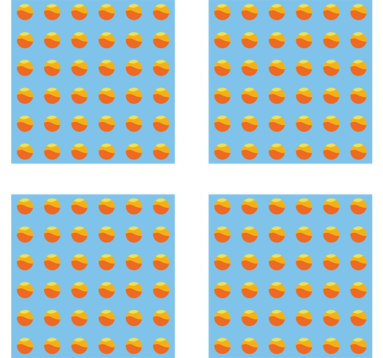 Suporturi pahare moderne cu model circular colorat - TenStickers