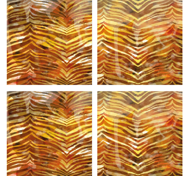 Suporturi pahare suprafață cu model zebră - TenStickers