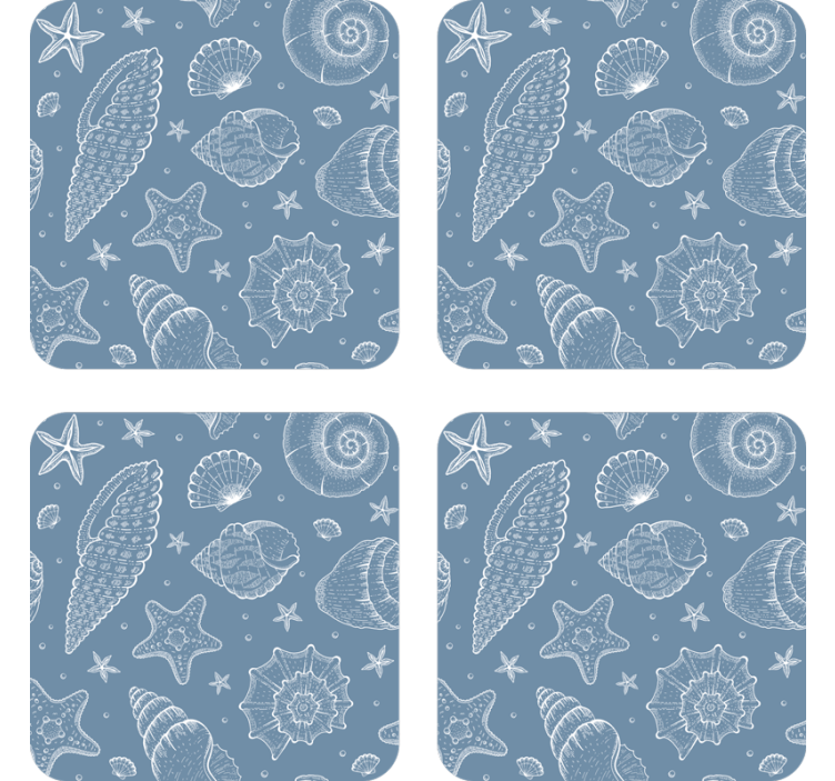 Suporturi pahare geeks model scoici și stele - TenStickers