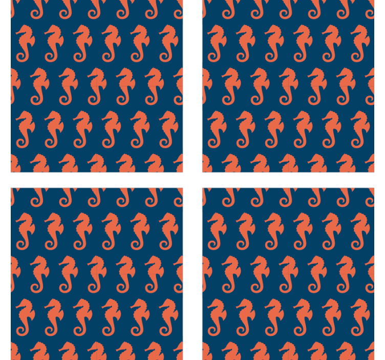 Suporturi pahare geeks cu model de hipocamp - TenStickers