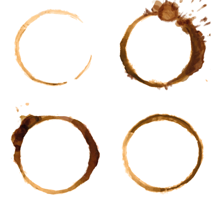 Suporturi pahare cu modele de pete de cafea - TenStickers