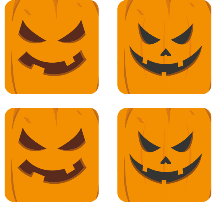 Diferite dovleacuri de coastă de halloween - TenStickers