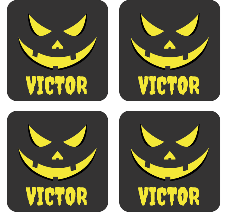Coaster personalizat de dovleac pentru halloween - TenStickers