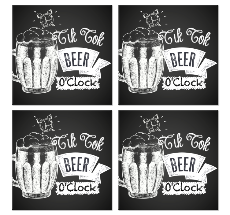 Tik tok cita berea covorașelor pentru băuturi - TenStickers