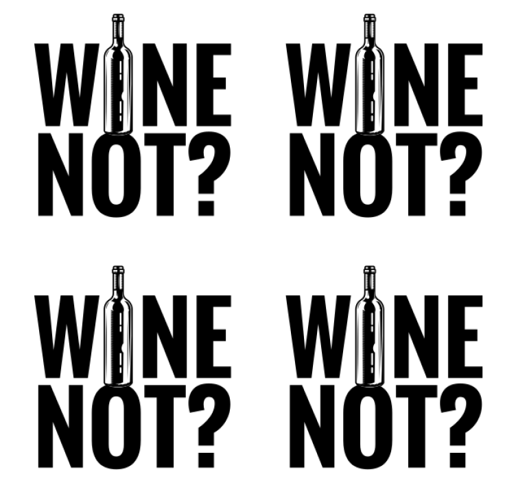 Suporturi pahare cu fraze pentru sticle de vin jucăușe - TenStickers