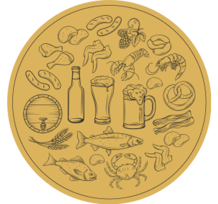 Suporturi pahare de bere cu icoane alimentare - TenStickers