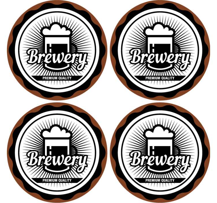 Suporturi pahare de bere emblema calitate premium brewerie - TenStickers
