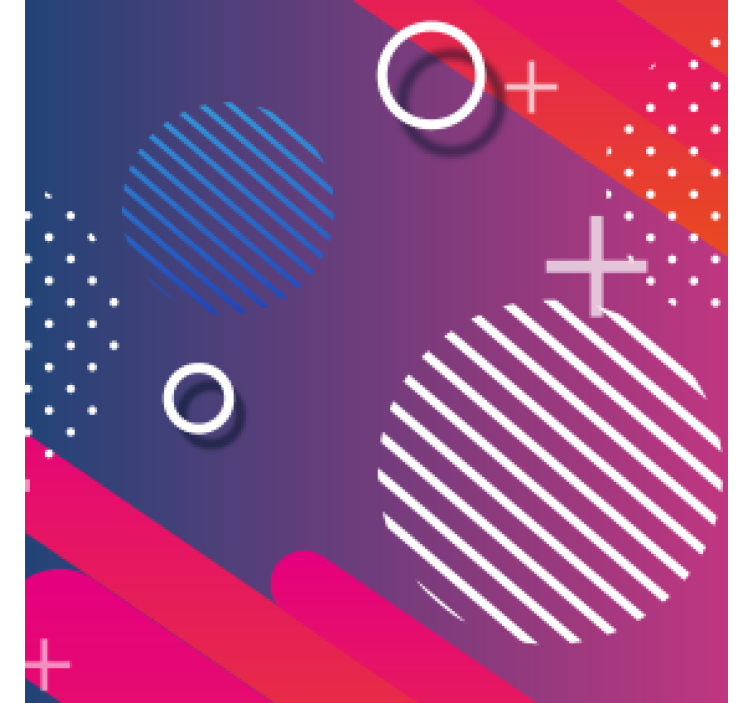 Suporturi pahare cu model geometric și cercuri - TenStickers